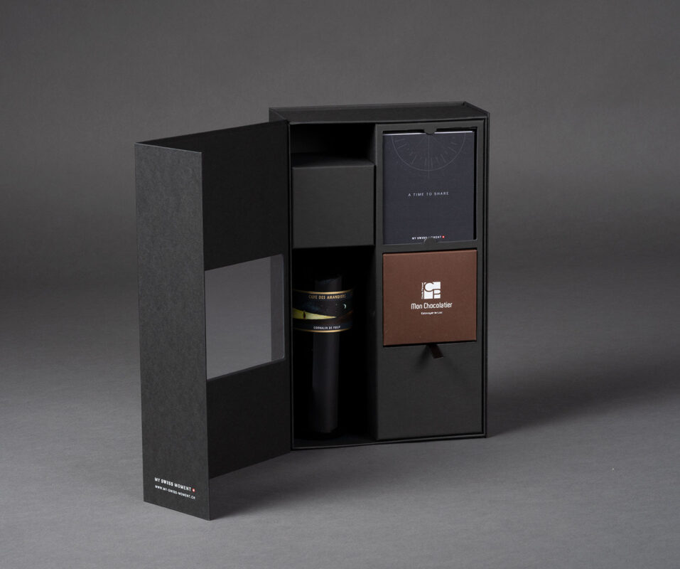 Coffret cadeau vin & chocolat <BR>Cornalin de Fully & Douce enfance